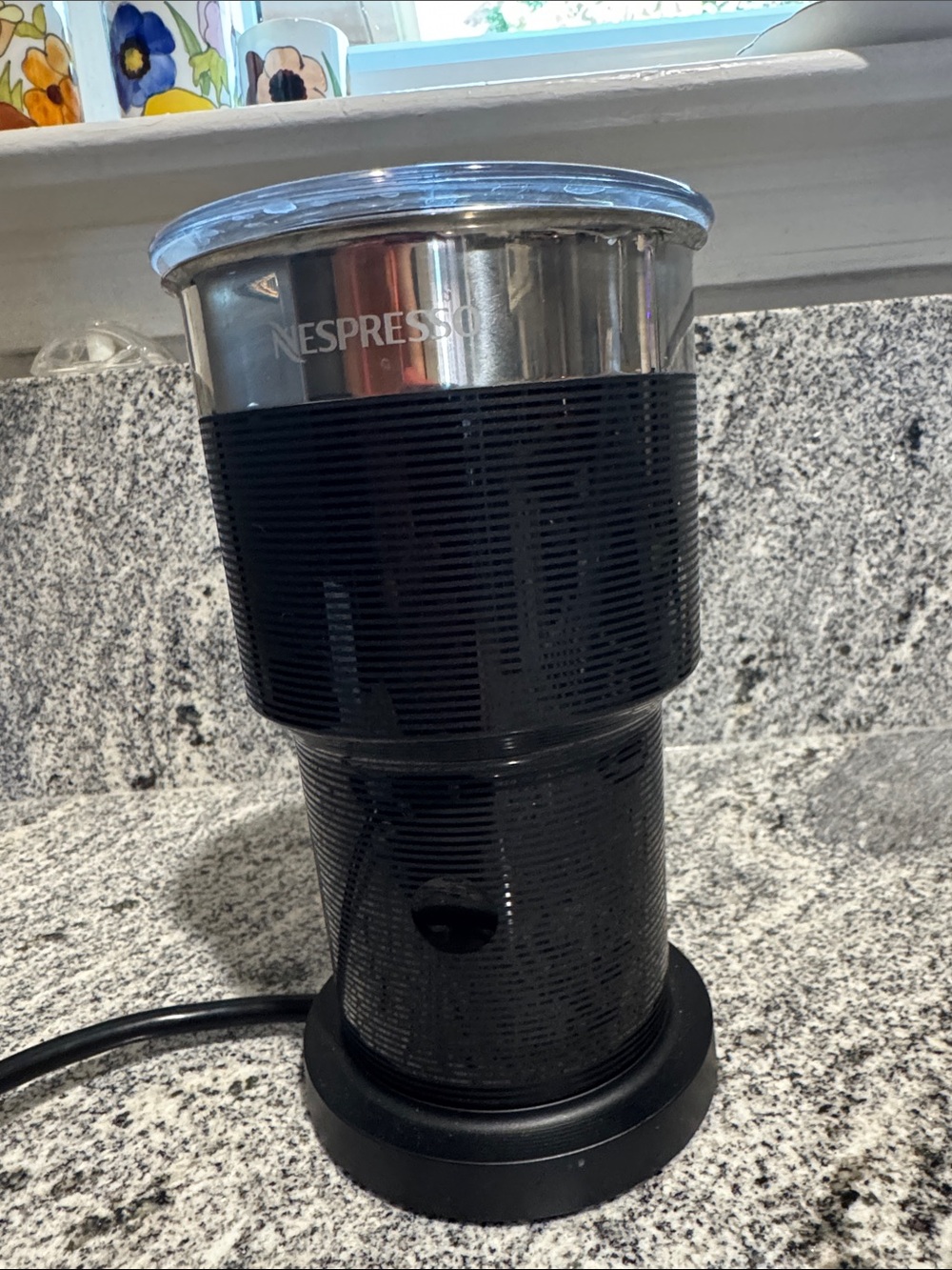 Nespresso XL Black & Stainless Steel Electric Milk Frother